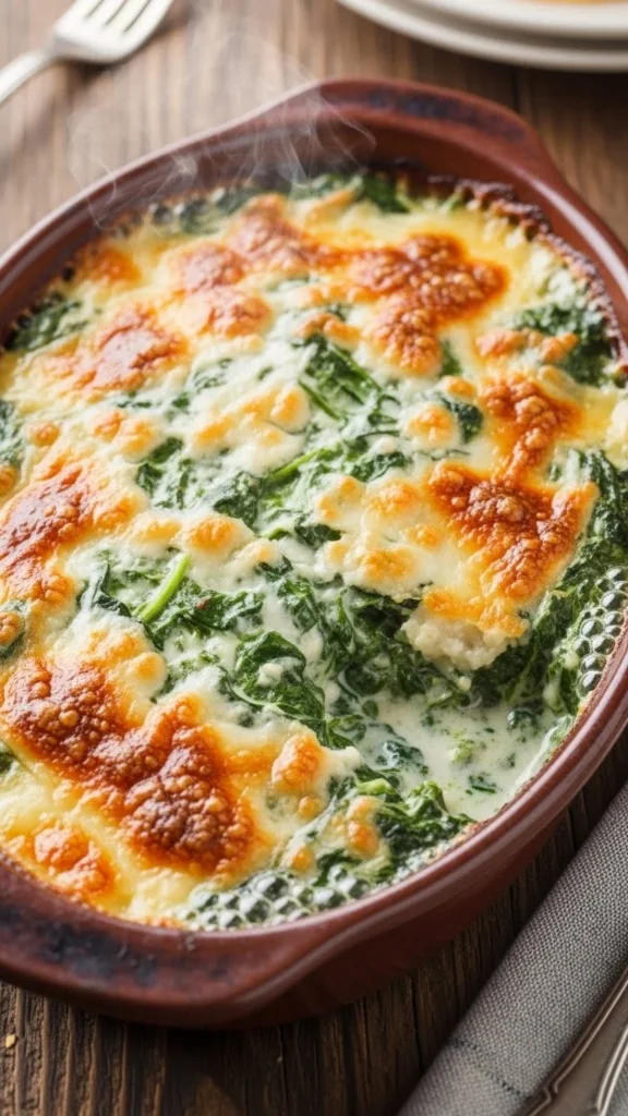 Creamy Spinach Gratin