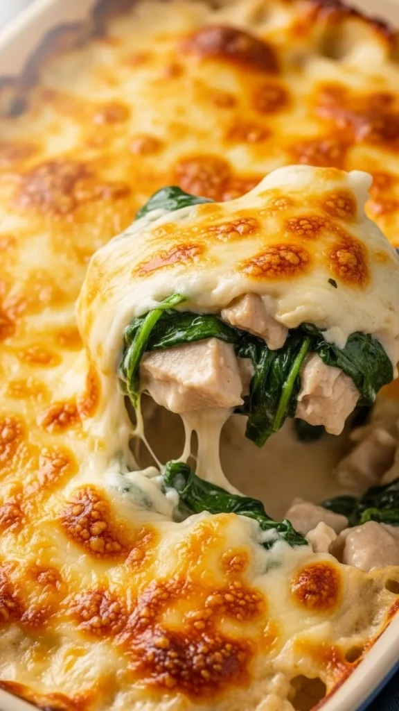 Creamy Spinach and Chicken Bake