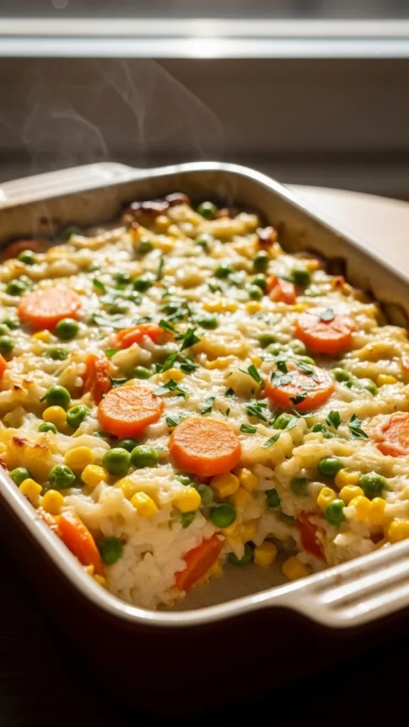 Creamy Vegetable and Rice Casserole