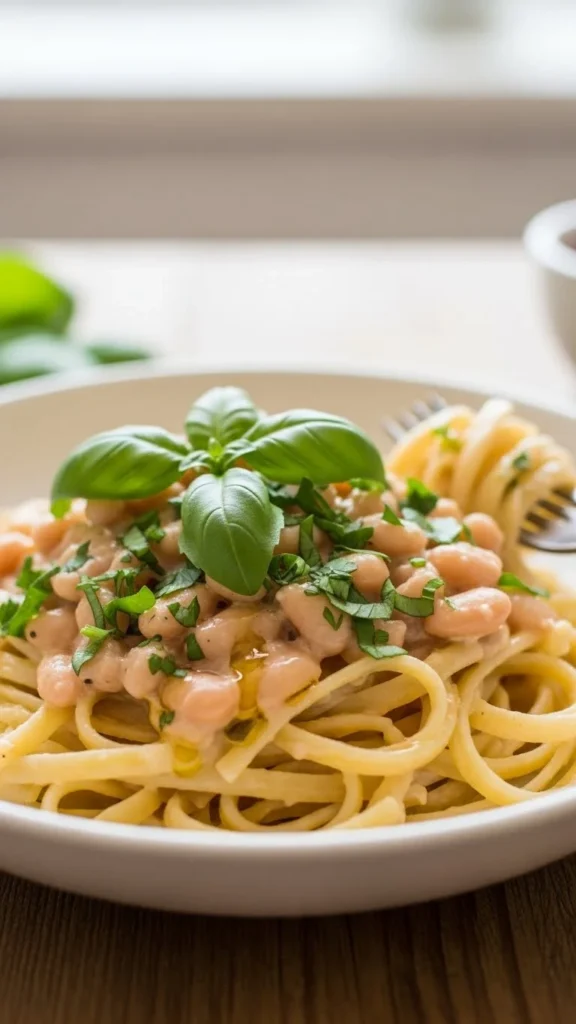 Creamy White Bean Winter Pasta