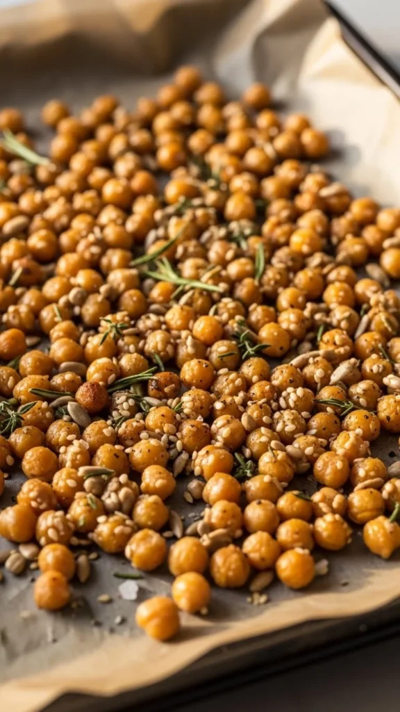 Crispy Baked Chickpea Snack Mix
