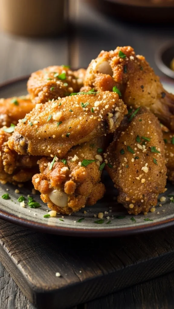 Crispy Garlic Parmesan Wings