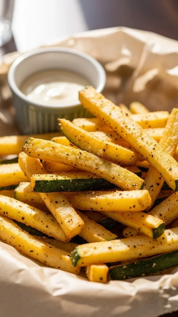 Crispy Parmesan Zucchini Fries