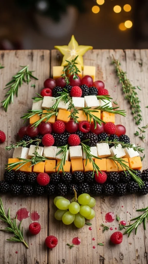 Fruit & Cheese Christmas Tree Board