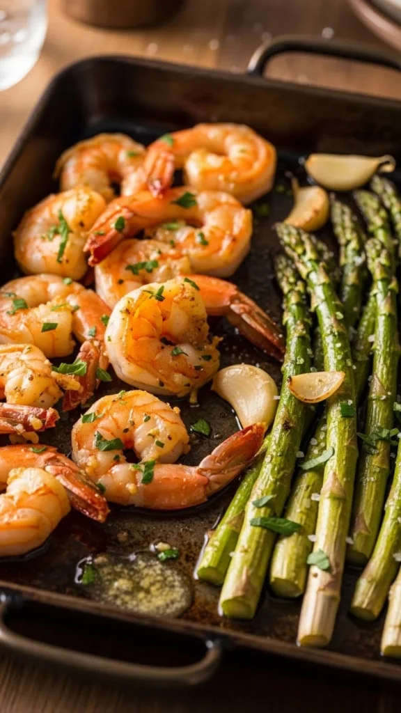 Garlic Butter Shrimp & Asparagus