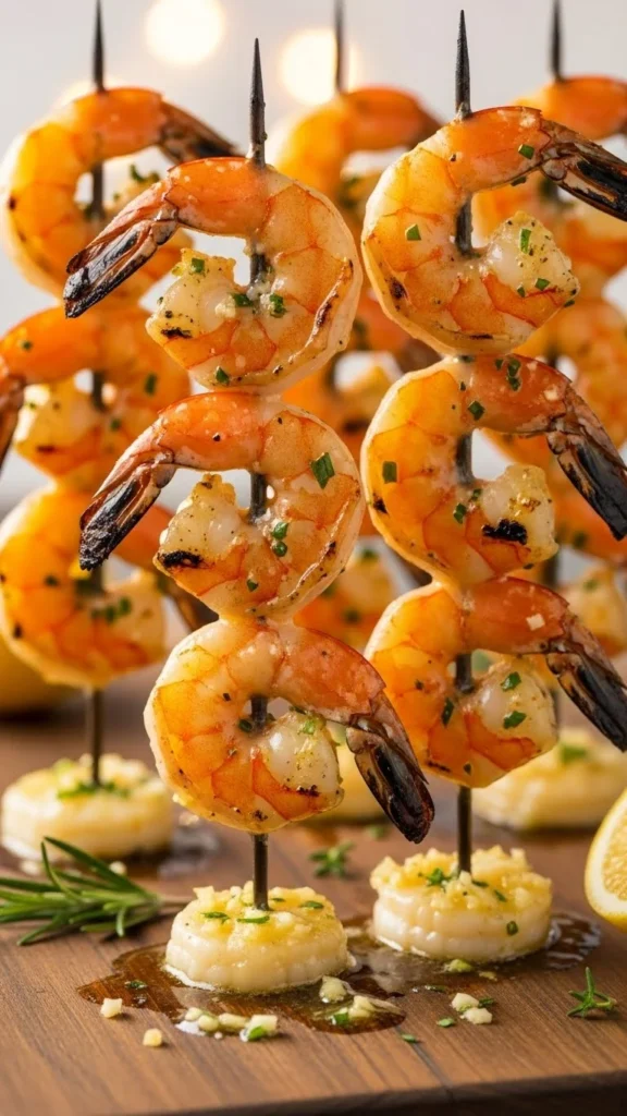 Garlic Butter Shrimp Skewers