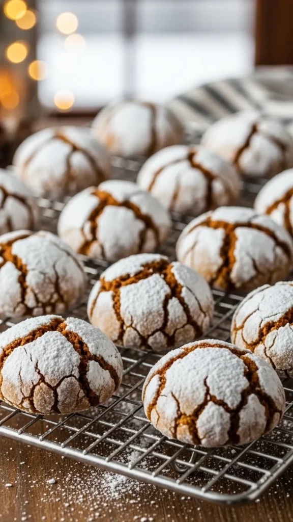 Gingerbread Crinkle Cookies