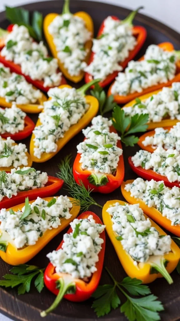 Greek Feta Stuffed Peppers