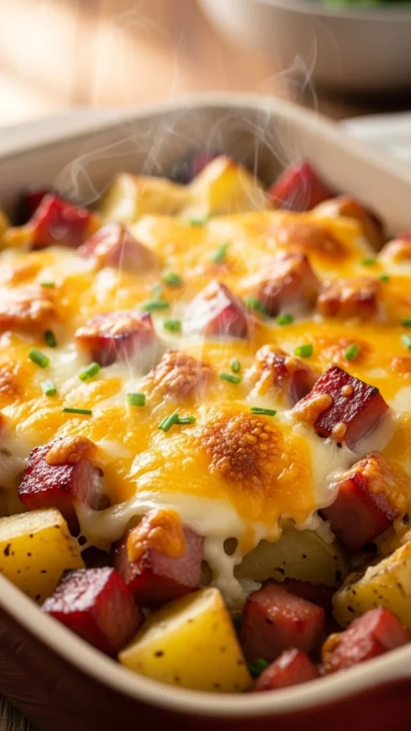 Ham and Potato Cheddar Bake
