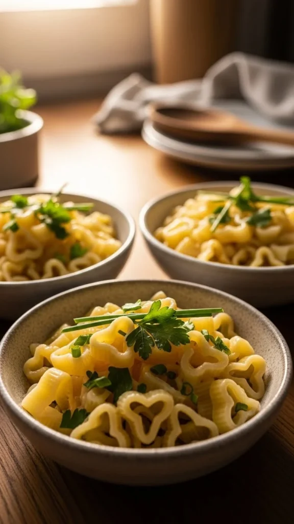 Heart Pasta Snack Cups