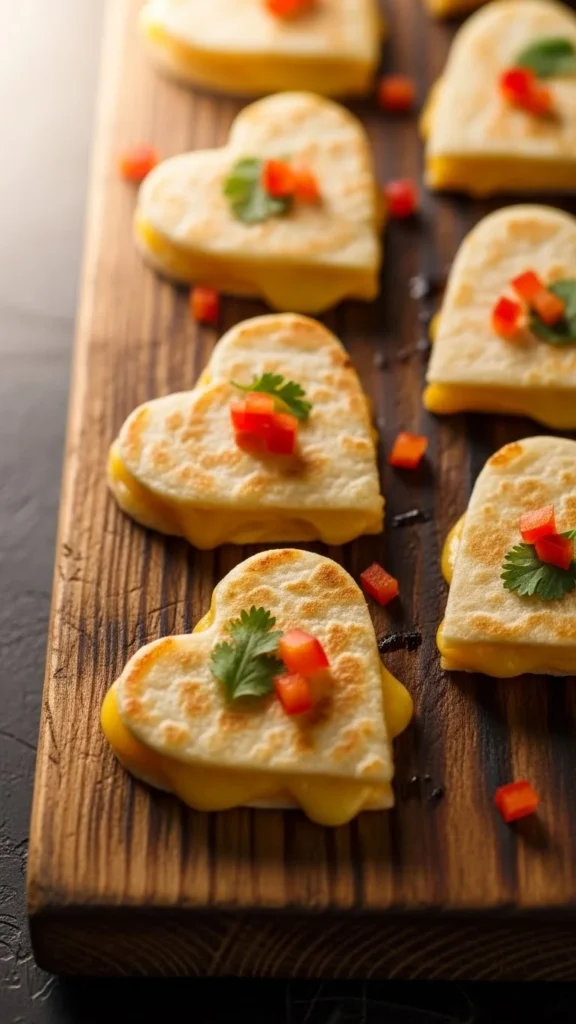 Heart Quesadilla Bites