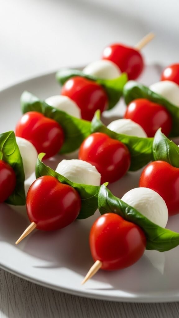 Heart-Shaped Caprese Skewers