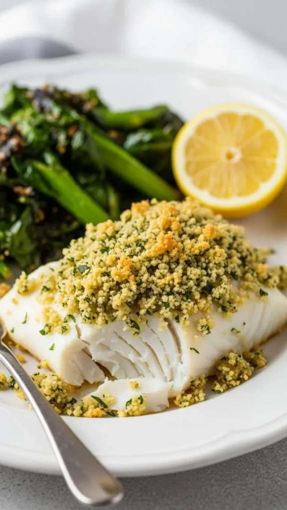 Herb-Crusted Baked Cod