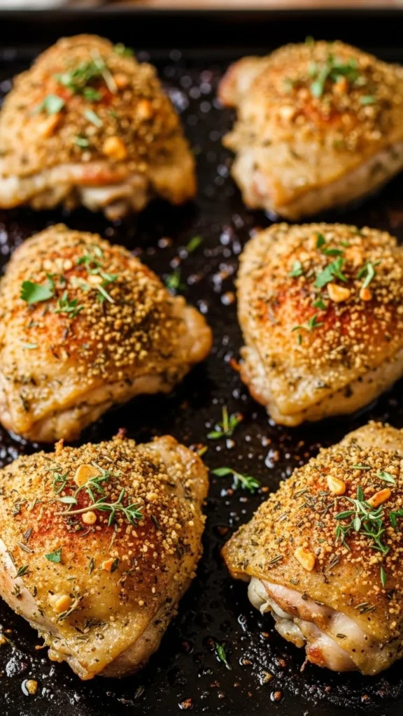 Herb Crusted Chicken Thighs