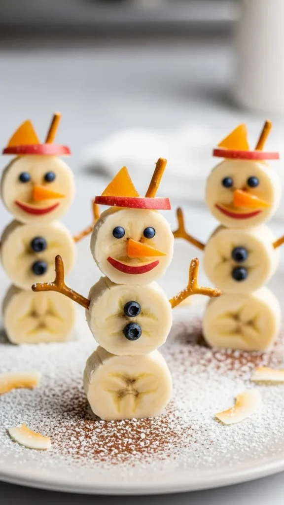 Holiday Banana Snowmen