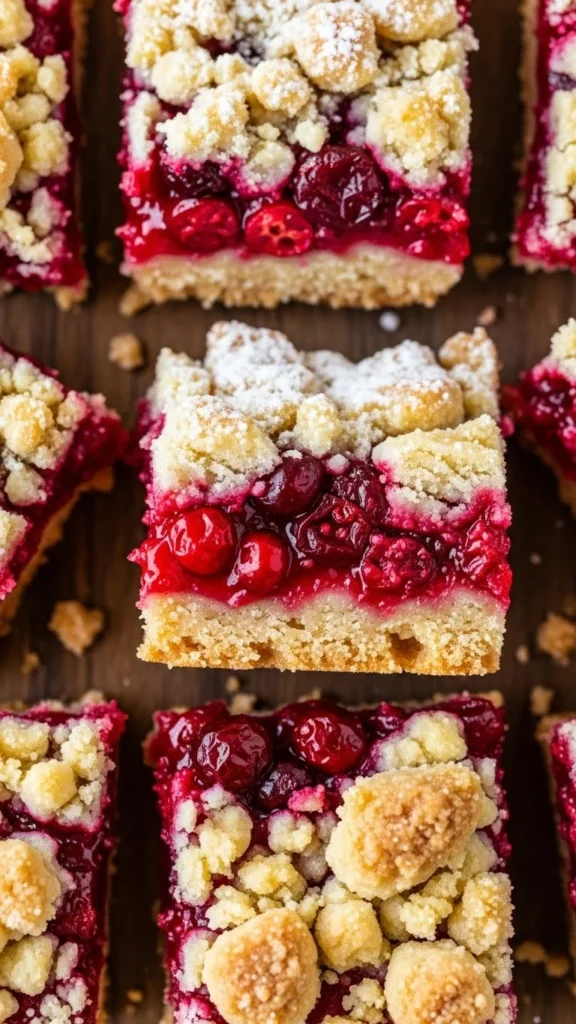 Holiday Cranberry Crumble Bars
