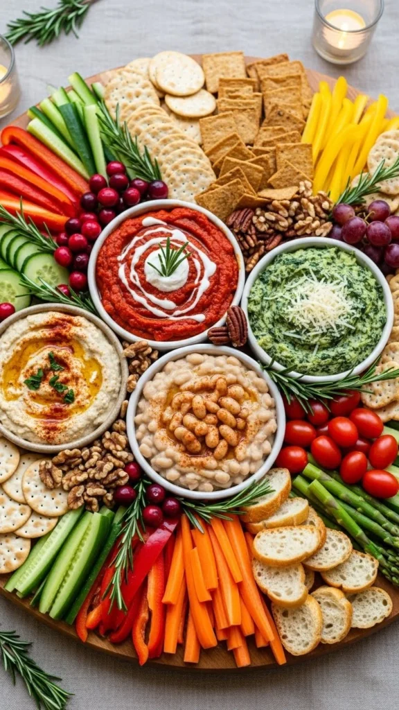 Holiday Grazing Board with Dips