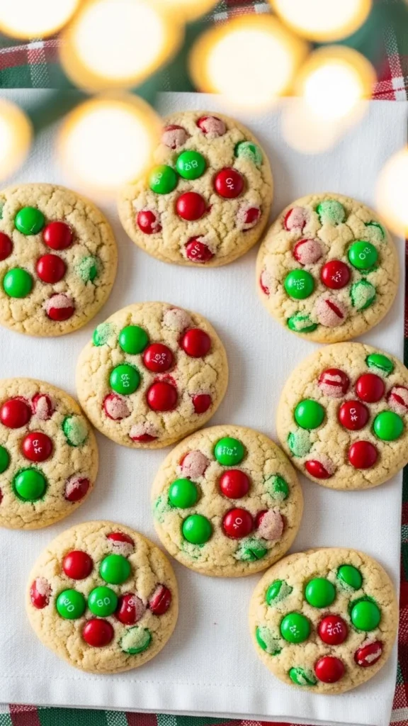 Holiday M&M Cookies