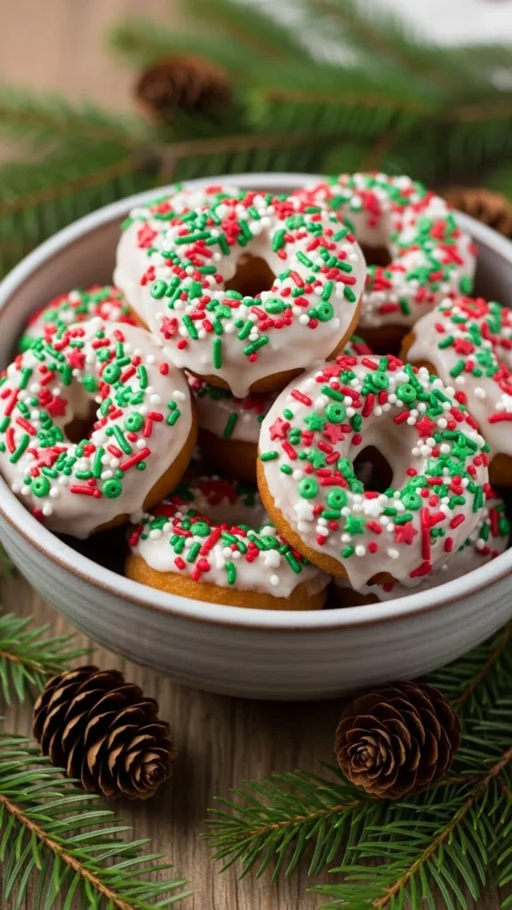 Holiday Sprinkle Donut Holes
