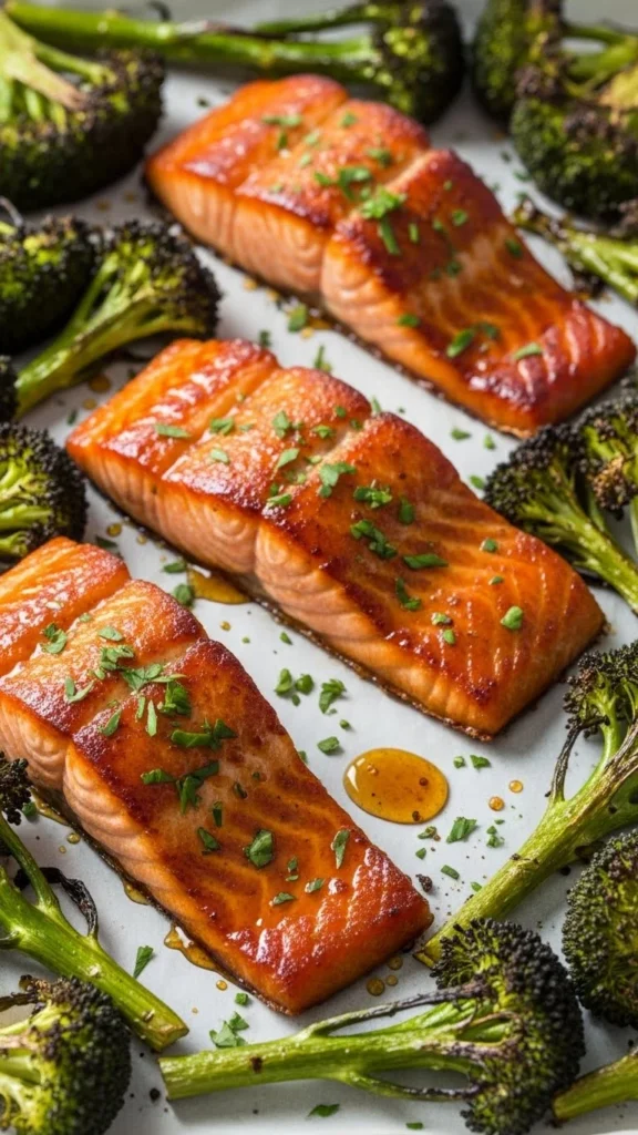 Honey-Garlic Salmon & Broccoli