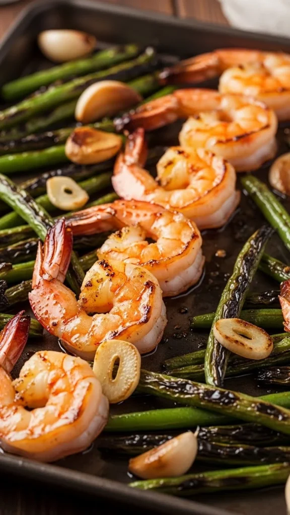 Honey Garlic Shrimp & Green Beans
