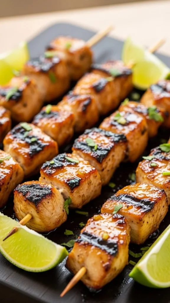 Honey-Lime Chicken Skewers