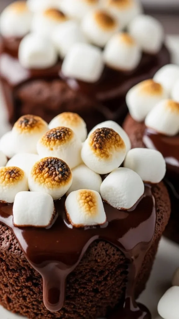 Hot Chocolate Brownie Cups