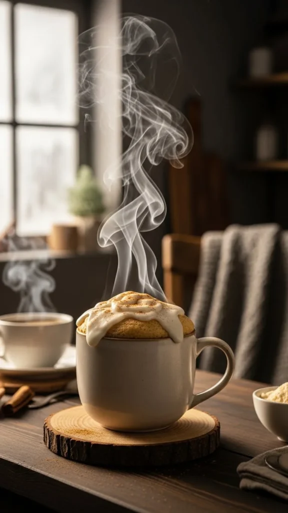 Hot Cinnamon Roll Mug Cake