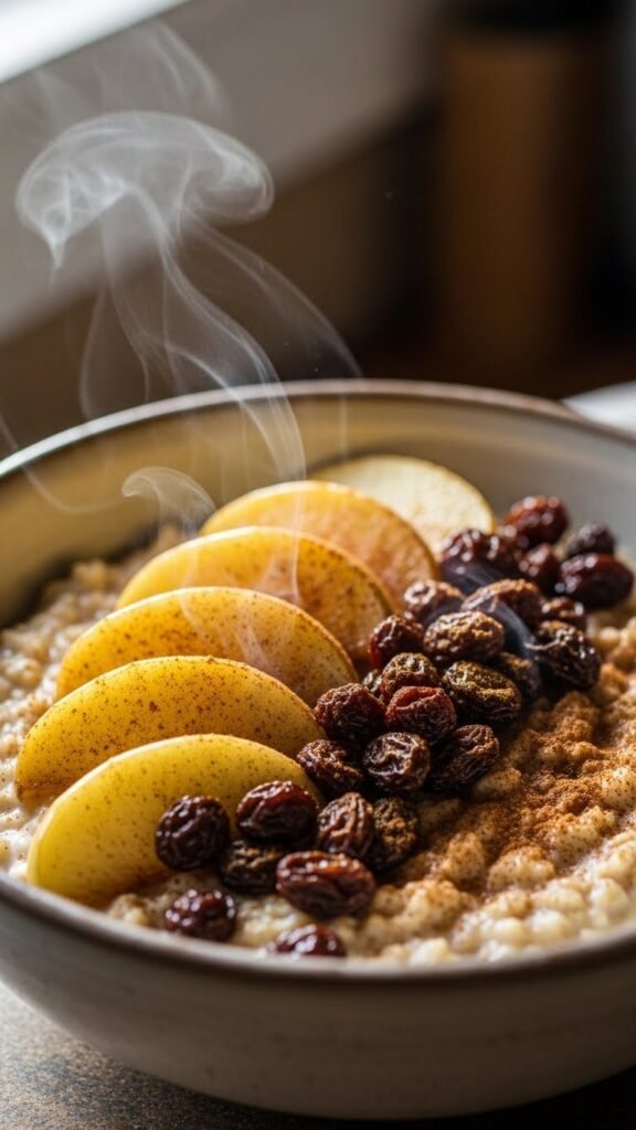 Apple Cinnamon Warm Oatmeal Bowl