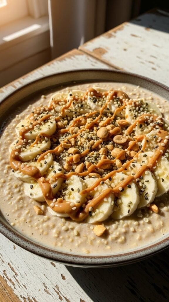 Creamy Peanut Butter Banana Bowl