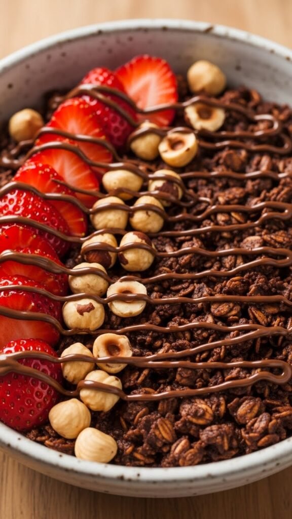 Chocolate Hazelnut Oat Bowl