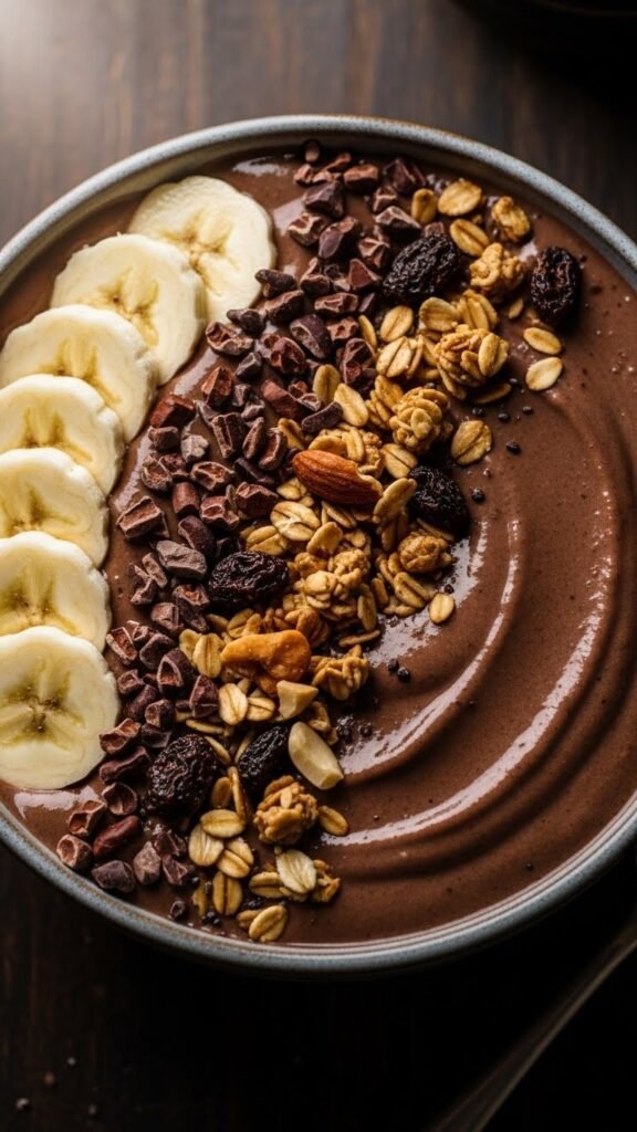 Chocolate Banana Protein Bowl