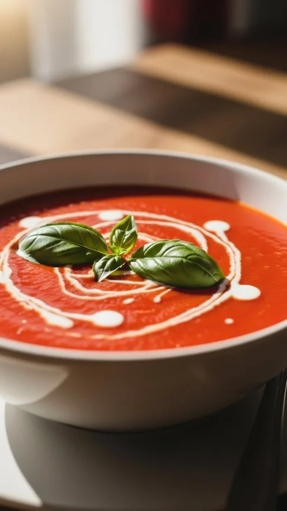 Instant Pot Creamy Tomato Basil Soup
