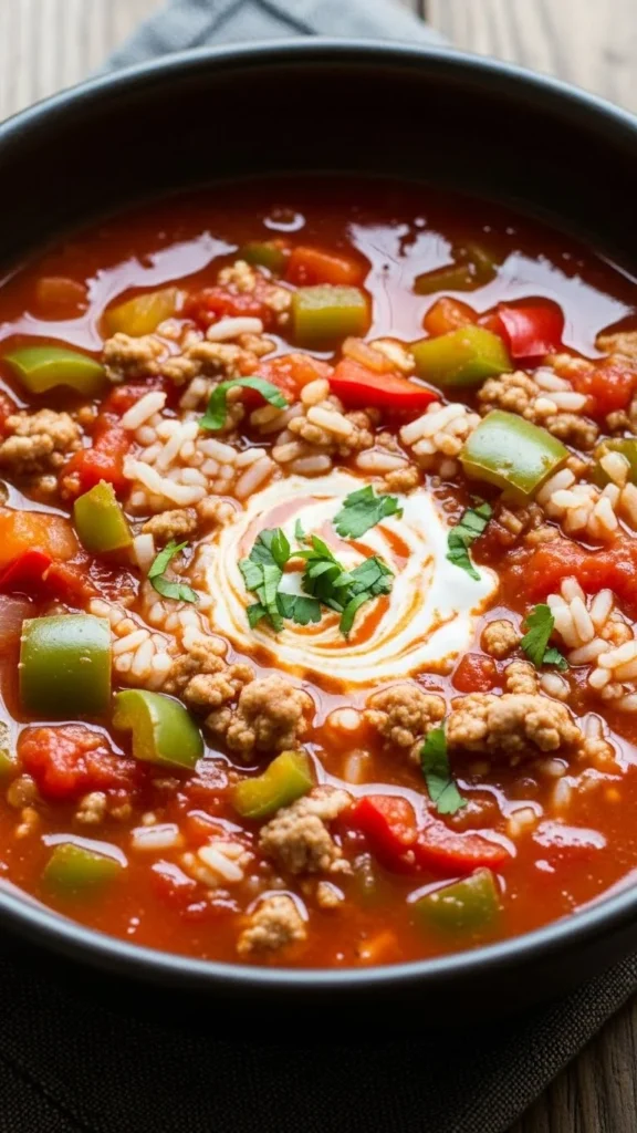 Instant Pot Stuffed Pepper Soup