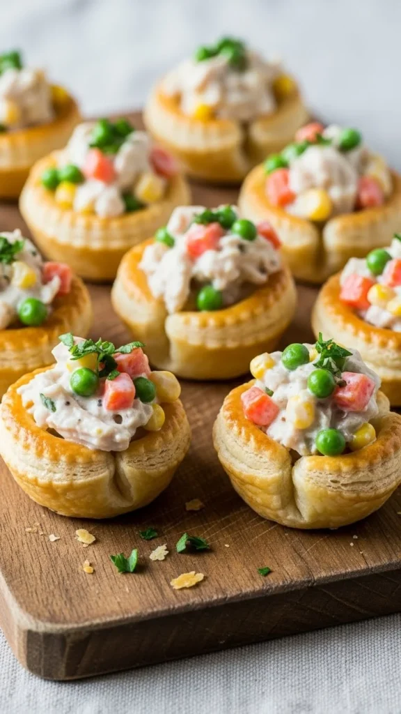 Leftover Chicken Pie Cups