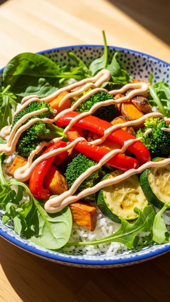Leftover Rice Veggie Bowls