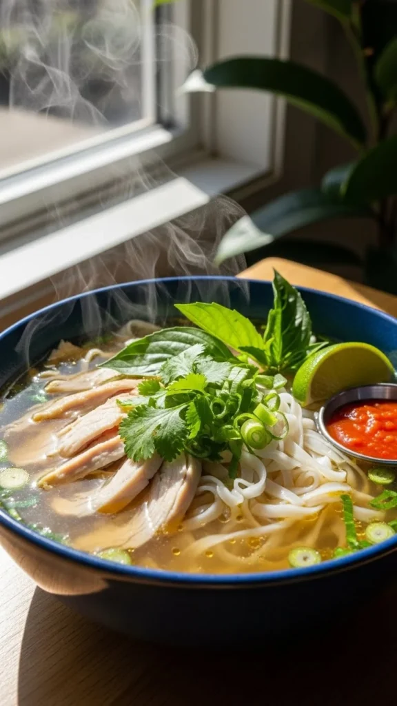 Leftover Roast Chicken Soup with Noodles