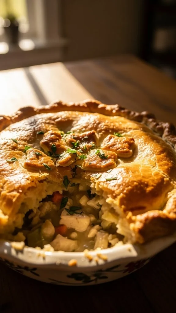 Leftover Roast Chicken Winter Pot Pie