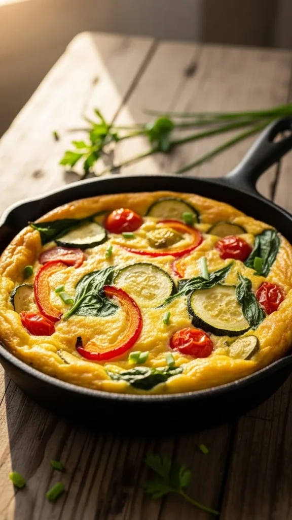 Leftover Roast Veggie Frittata