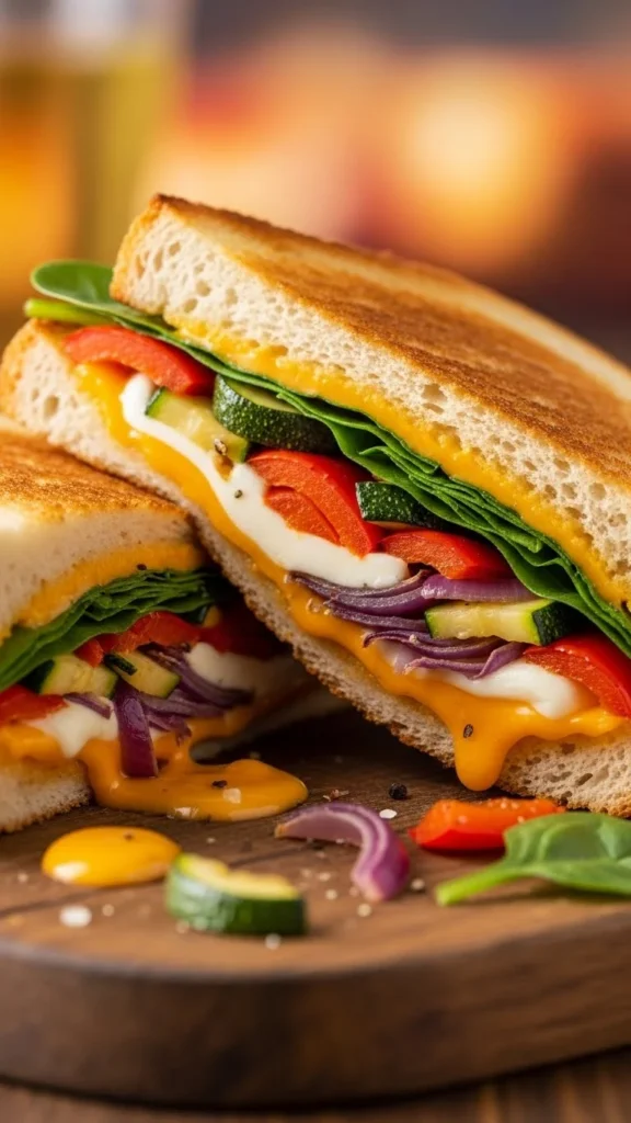 Leftover Roasted Veggie Grilled Sandwich