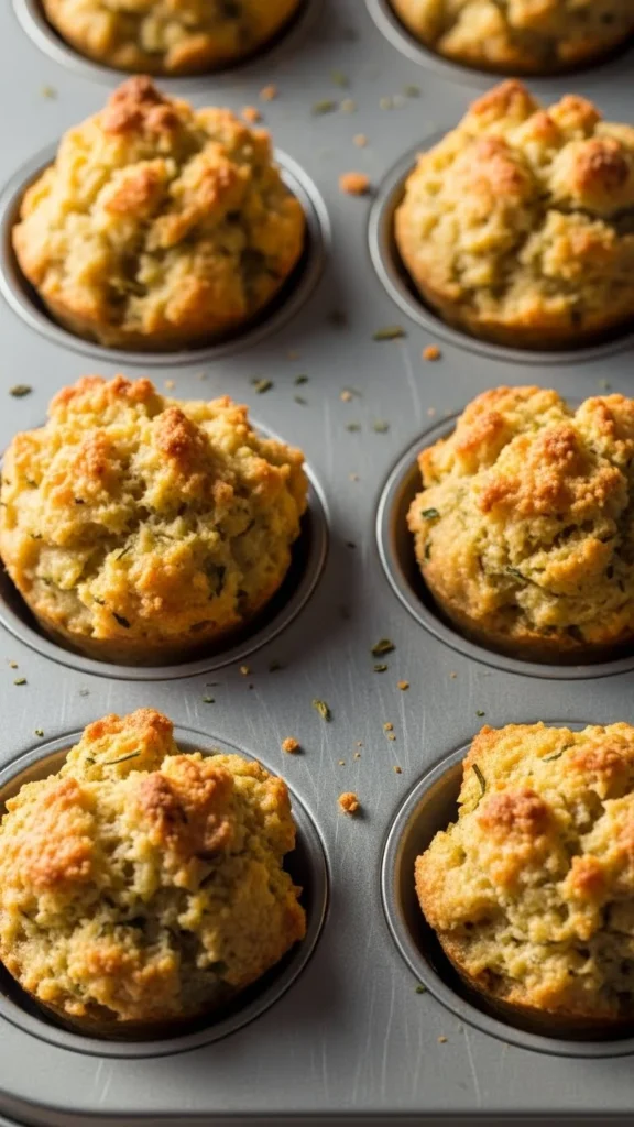 Leftover Stuffing Muffin Cups