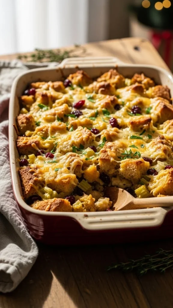 Leftover Stuffing Veggie Bake