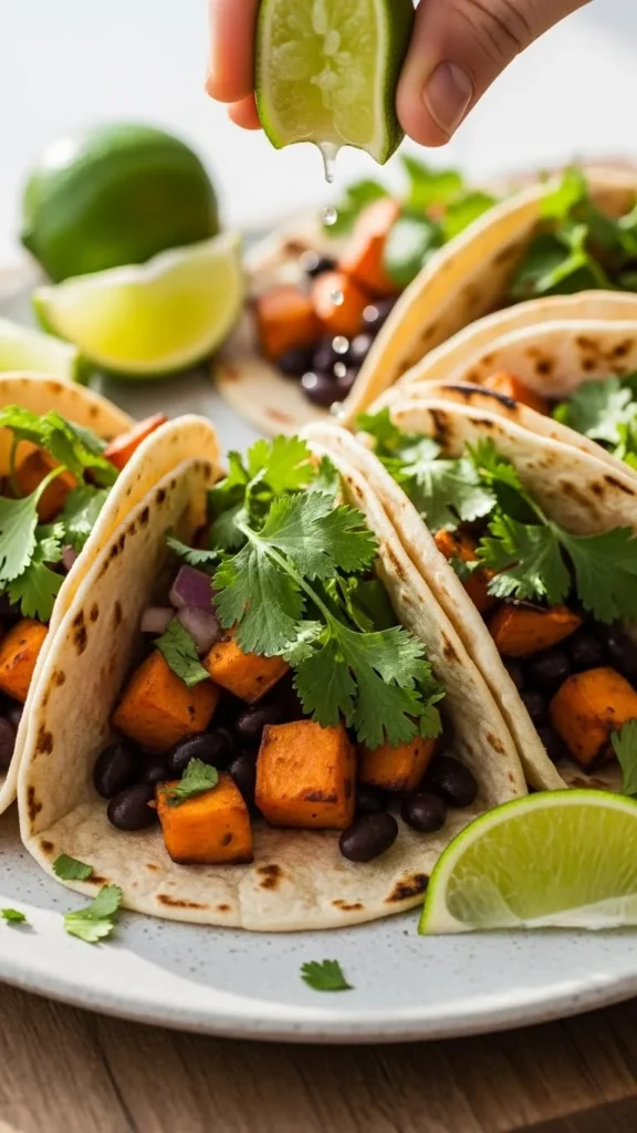 Leftover Sweet Potato & Black Bean Tacos