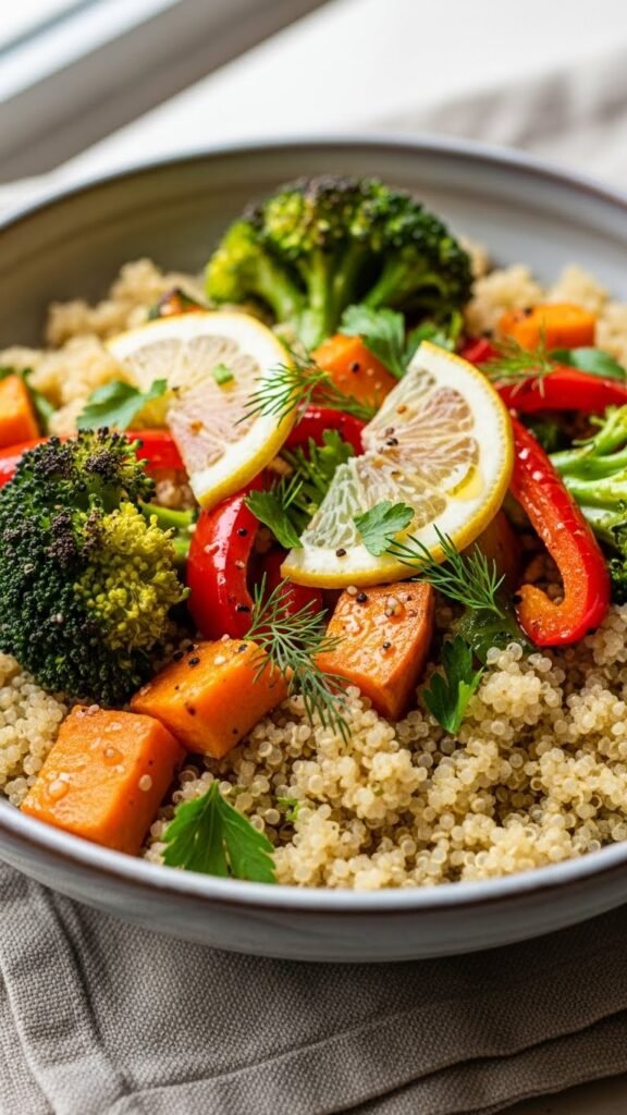 Lemon Herb Quinoa Bowls