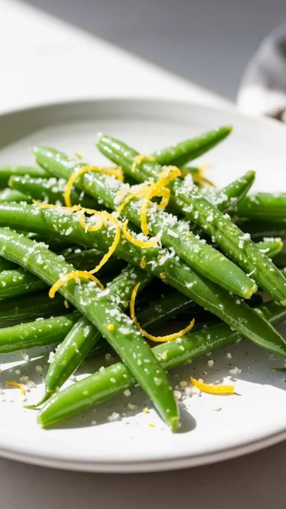 Lemon Parmesan Green Beans