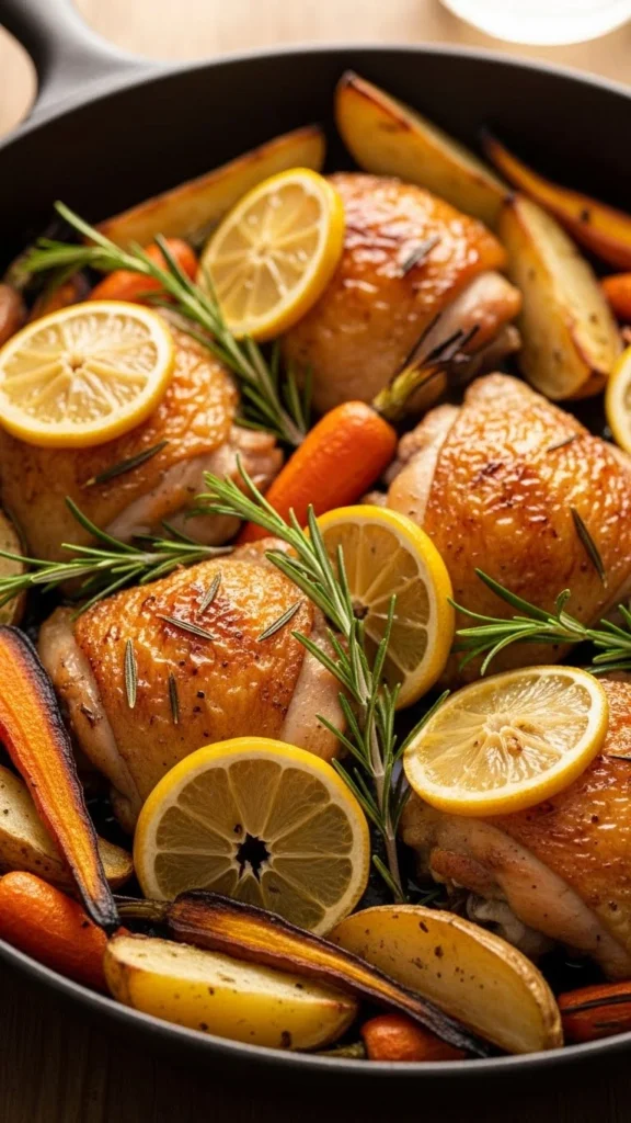 Lemon Rosemary Roast Chicken Thighs