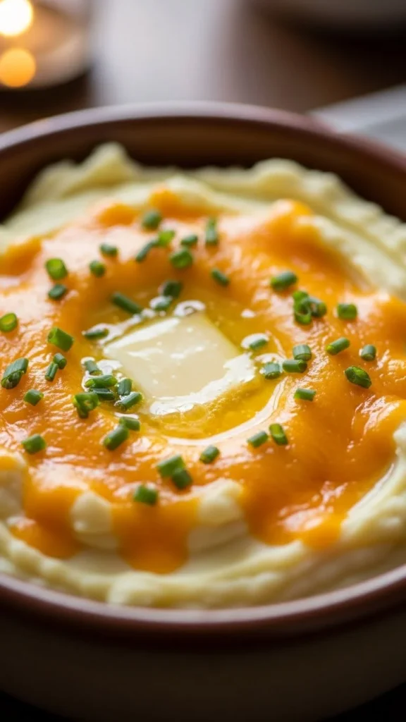 Loaded Cheddar Mashed Potatoes