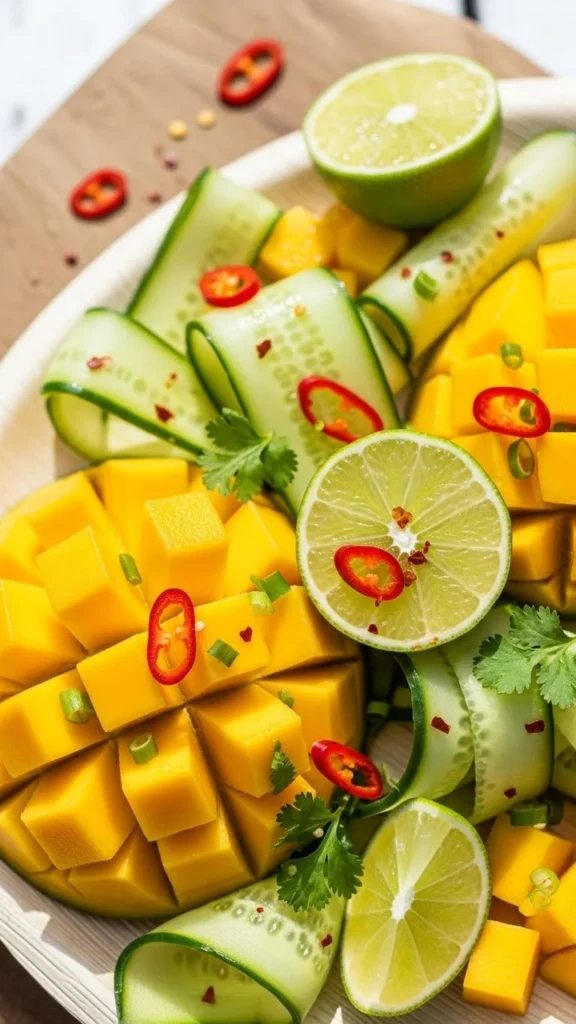 Mango & Cucumber Chili Salad