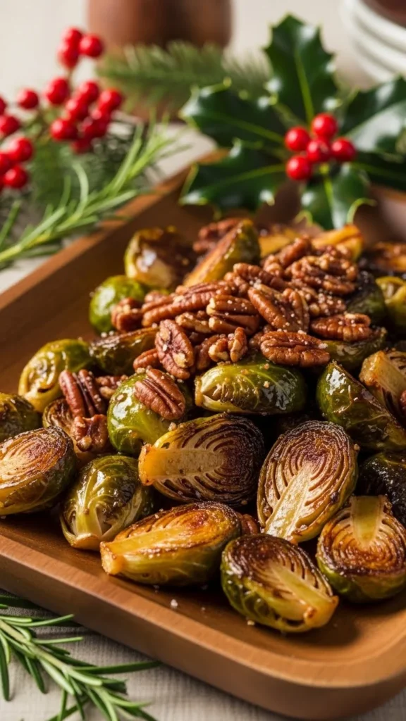 Maple-Glazed Brussels Sprouts with Pecans