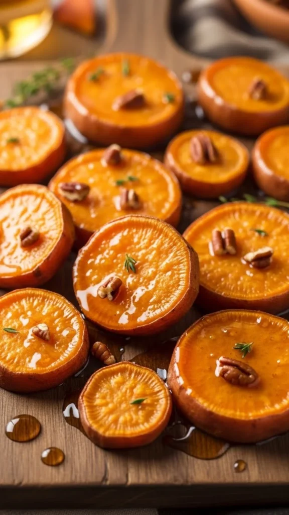 Maple Glazed Sweet Potato Rounds